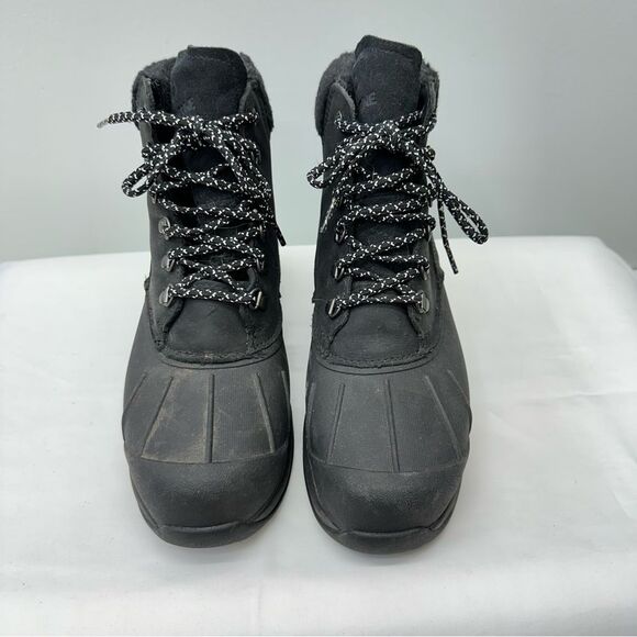 Wolverine EPX water resistant black leather winter work boots women's 10. - Picture 2 of 7